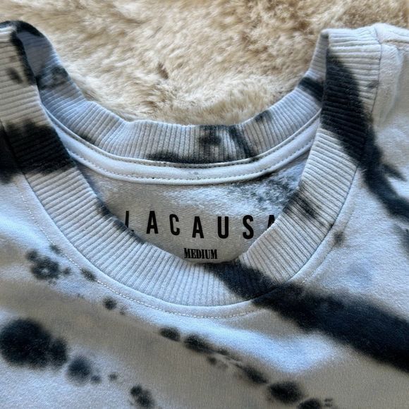LACAUSA Set Sweatshirt & Shorts Tie Dye Size M - Picture 3 of 10